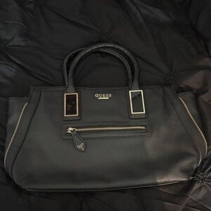 GUESS Black Tote with Gold Accents
